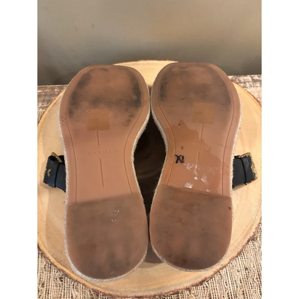 Dolce Vita Canyon Women's‎ Sandals Black Leather XL